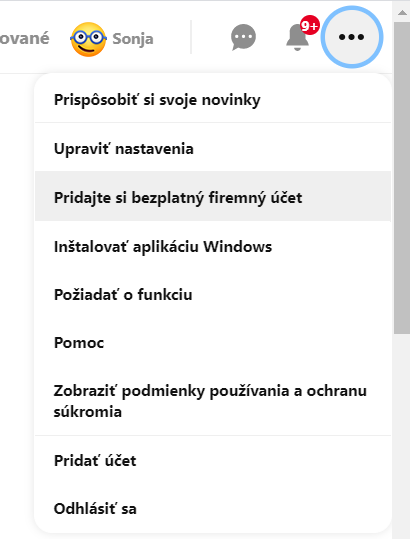 ako prejsť na firemný účet na Pintereste