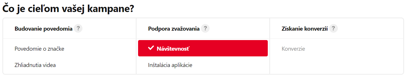 ciele kampane na Pintereste