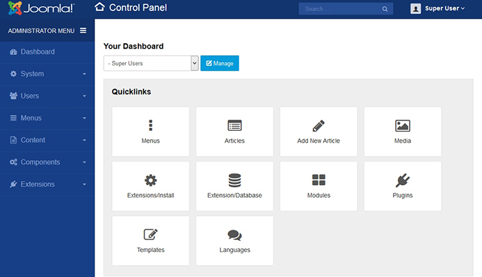 Joomla! admin