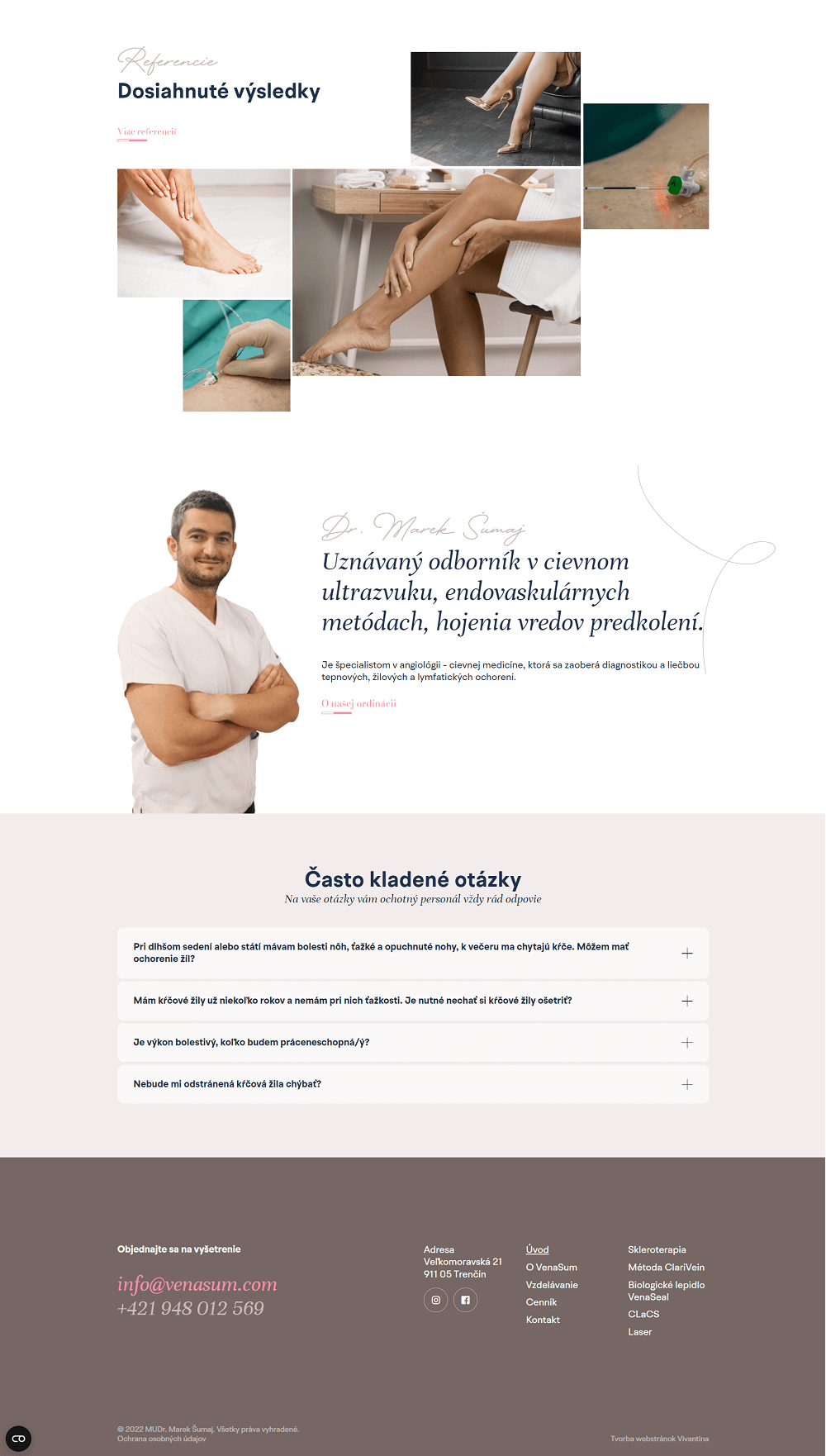 Venasum web - prípadová štúdia marketing