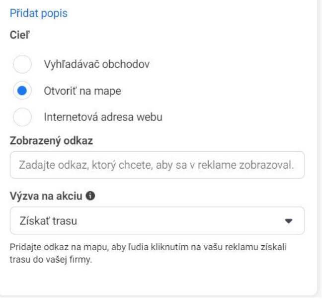 pridat popis Ako nastaviť kampaň store visits?